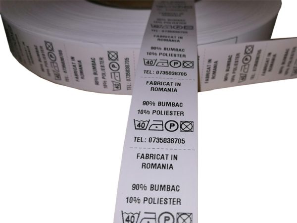 Role de etichete textile 25x55mm 1000 etichete - 1 rola orizontal
