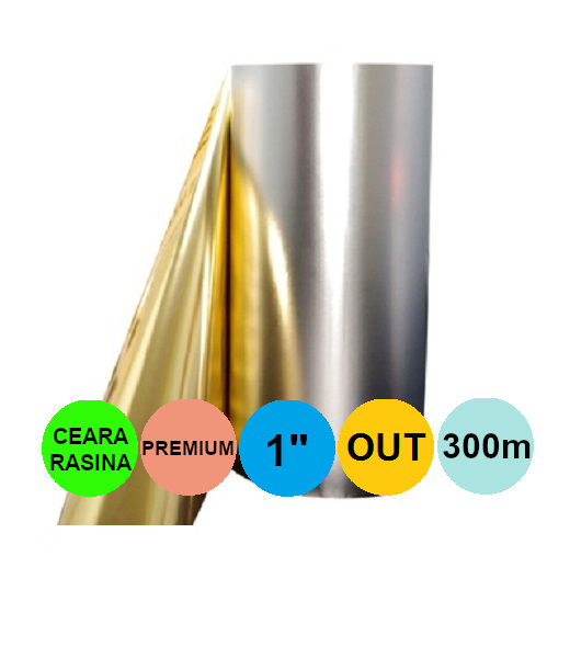 Ribon Auriu Metalic 55mm x 300m Out Ceara-Rasina Premium 1 inch