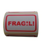 Role de etichete pentru colete fragile, 100x65mm, 1000 etichete in rola - o rola orizontala
