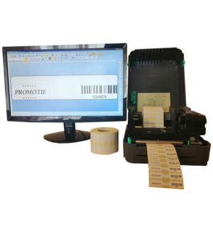 Sistem complet de etichetare ochelari AVANTAJ - imprimanta TSC TTP-244 PRO Role de etichete bijuterii 63x13 Bartender - sistem deschis